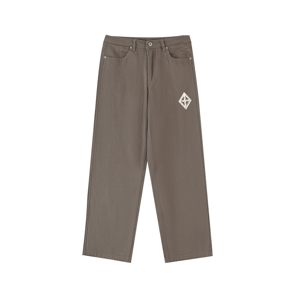 GoBoy Diamond Icon - Straight Leg Cotton Trousers