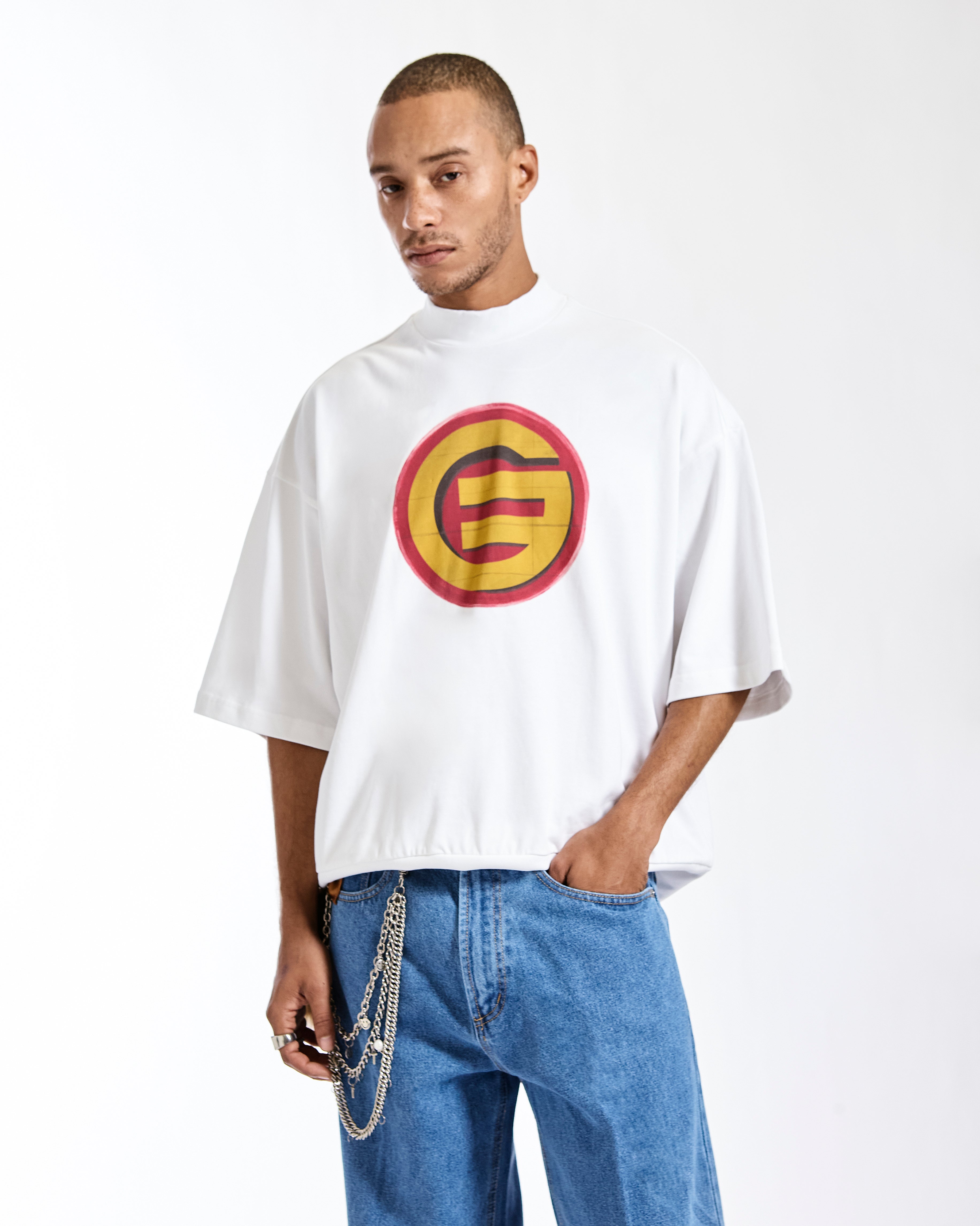 GoBoy Hero - Oversized Mock Neck T-Shirt
